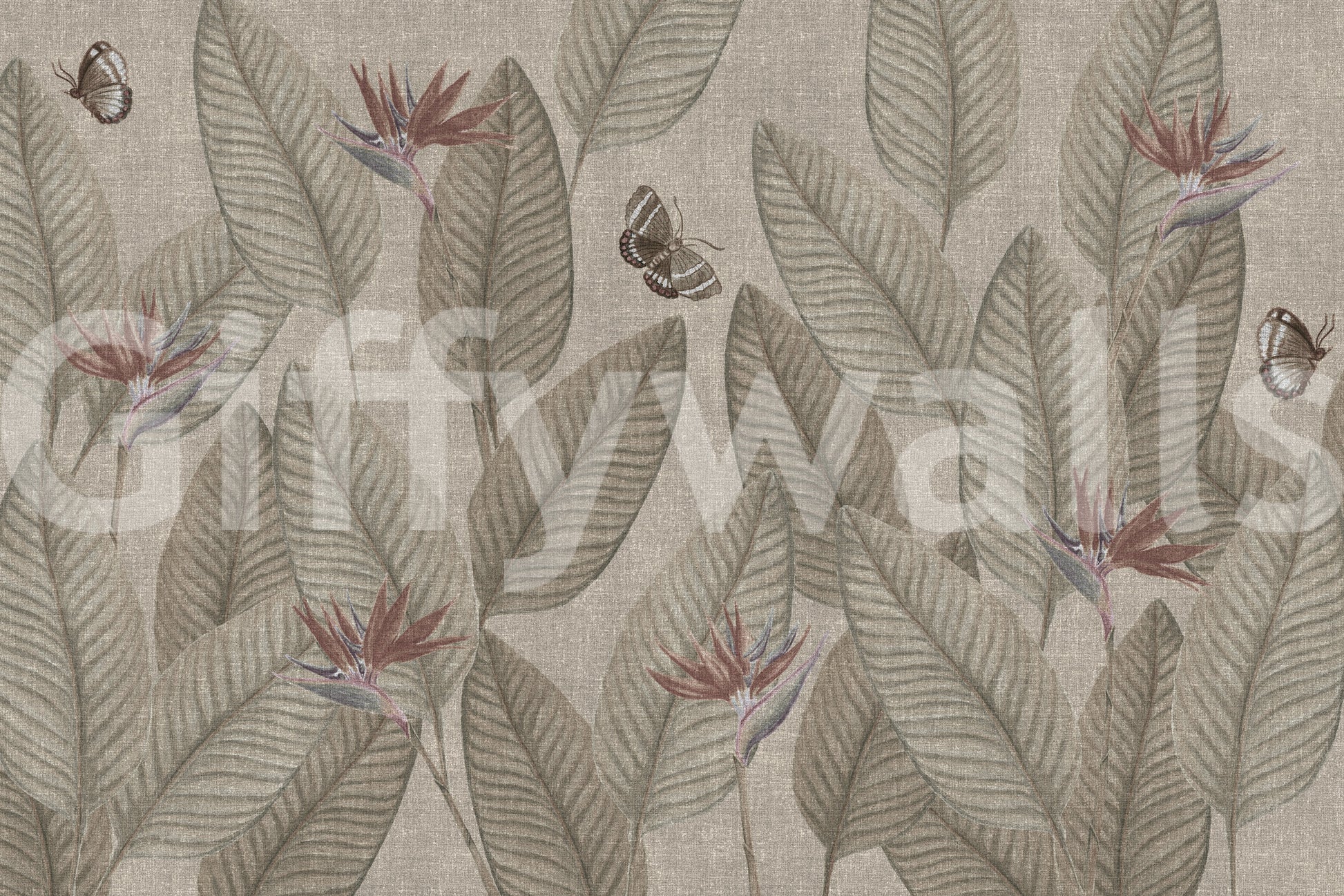 Elegant nature-themed wallpaper, a tranquil statement piece for your room.