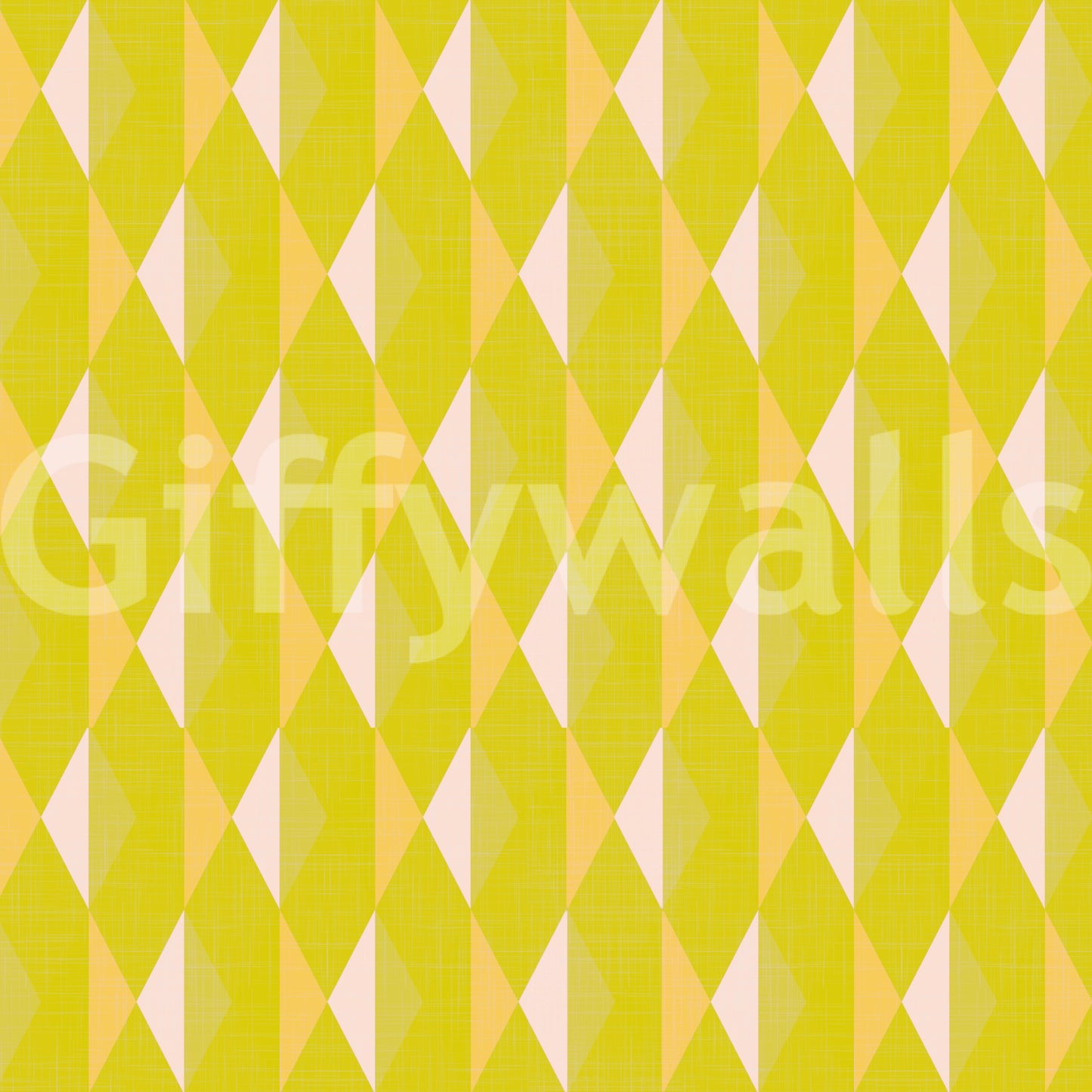 Contemporary Lemon Rhombus wall mural, dazzling honey geometric art.