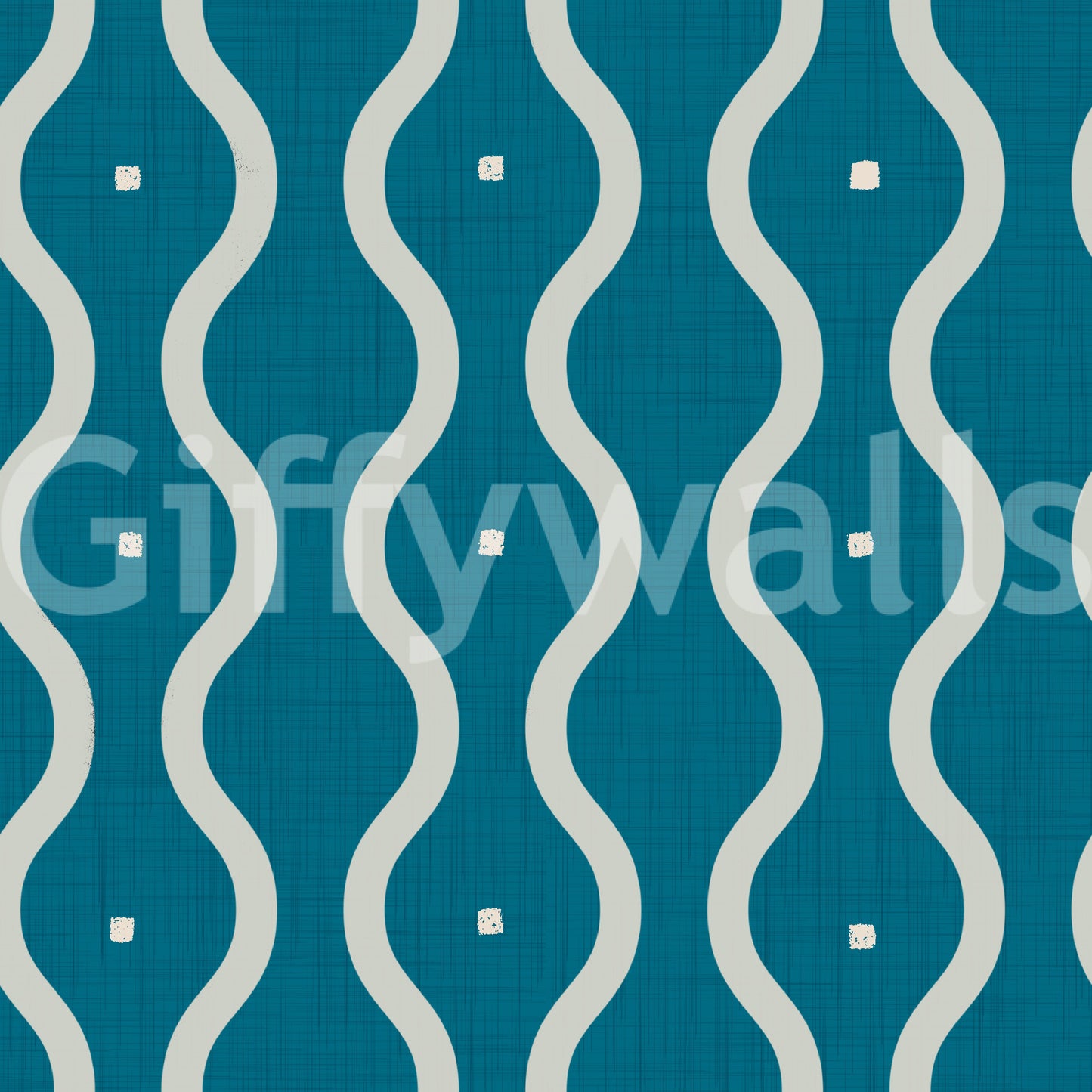 Retro Waves Teal Wallpaper⁠