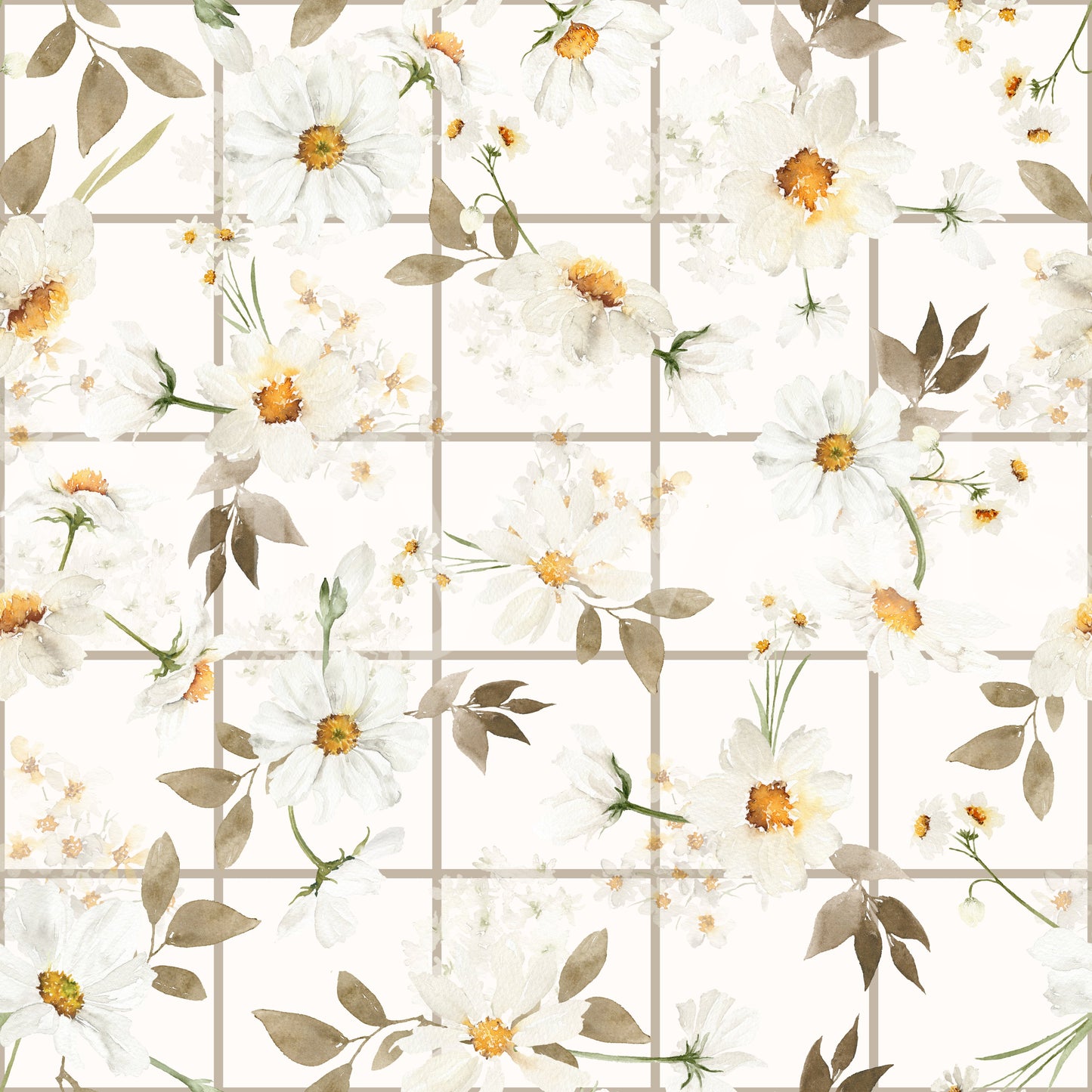 Daisy Window Panes Wallpaper⁠