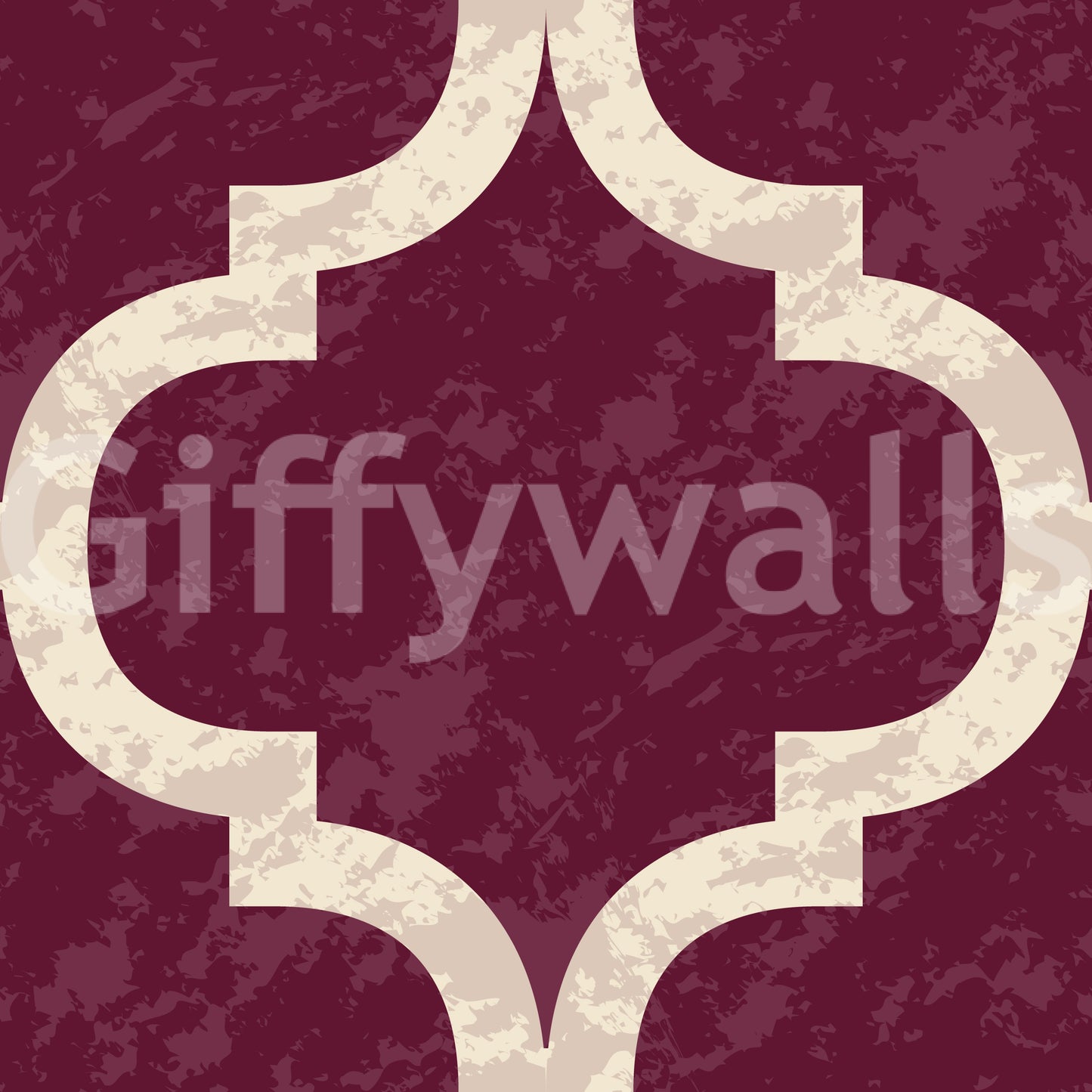 Moroccan Ogee - Cabernet Red Wallpaper⁠