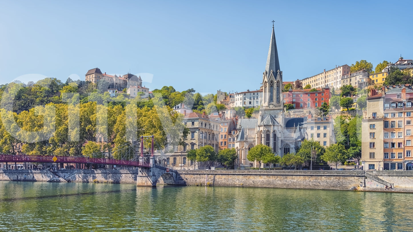 Riverside Charm: Lyon Wall Mural
