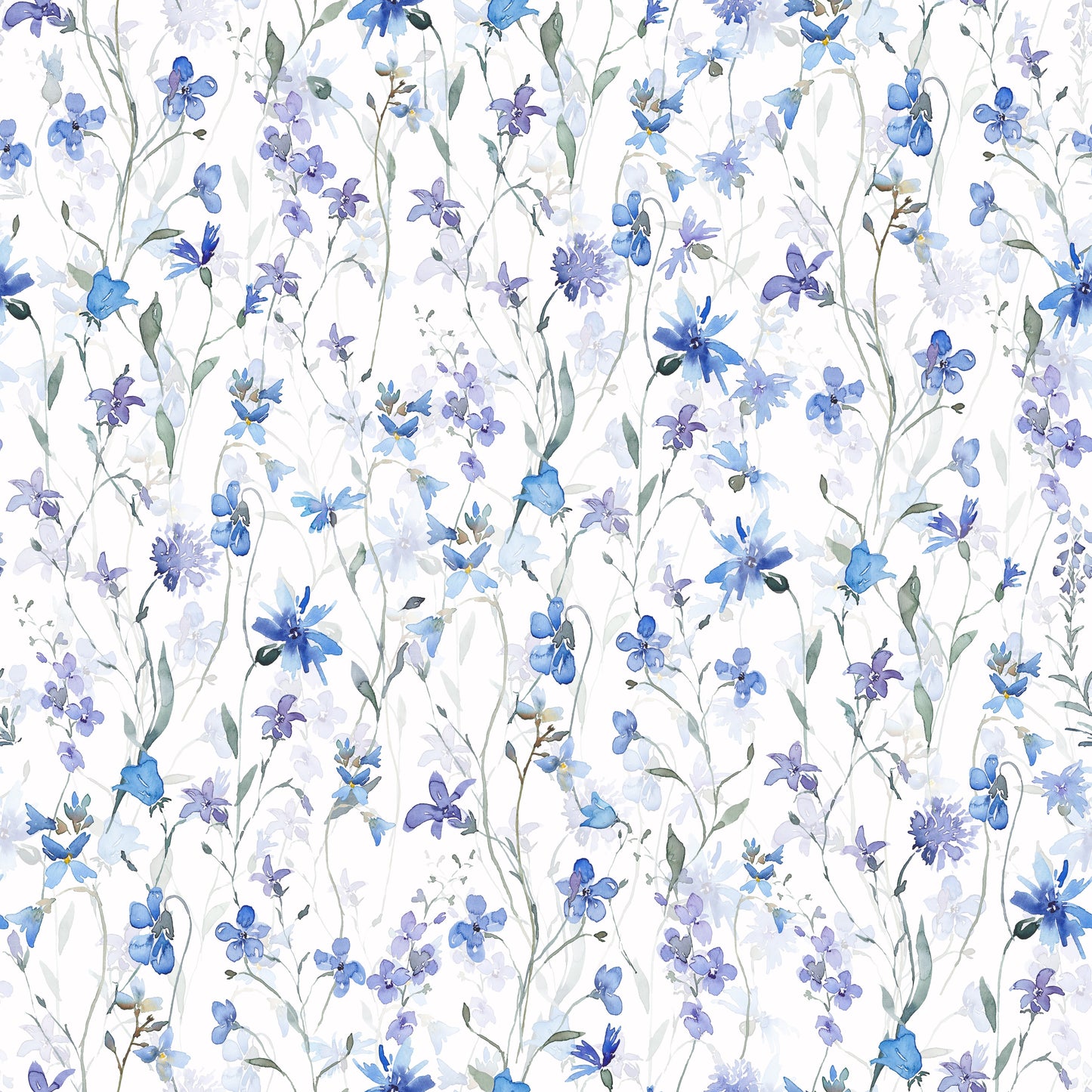 Azure Bloom Garden Wallpaper⁠