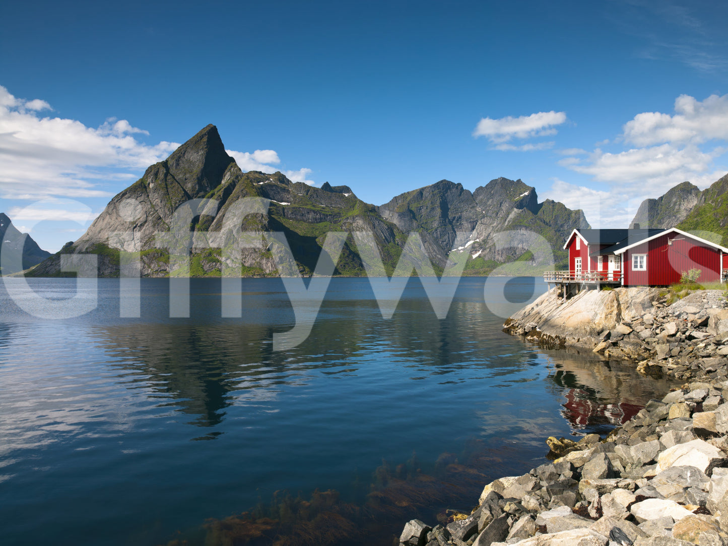 Fishing huts Wall Mural