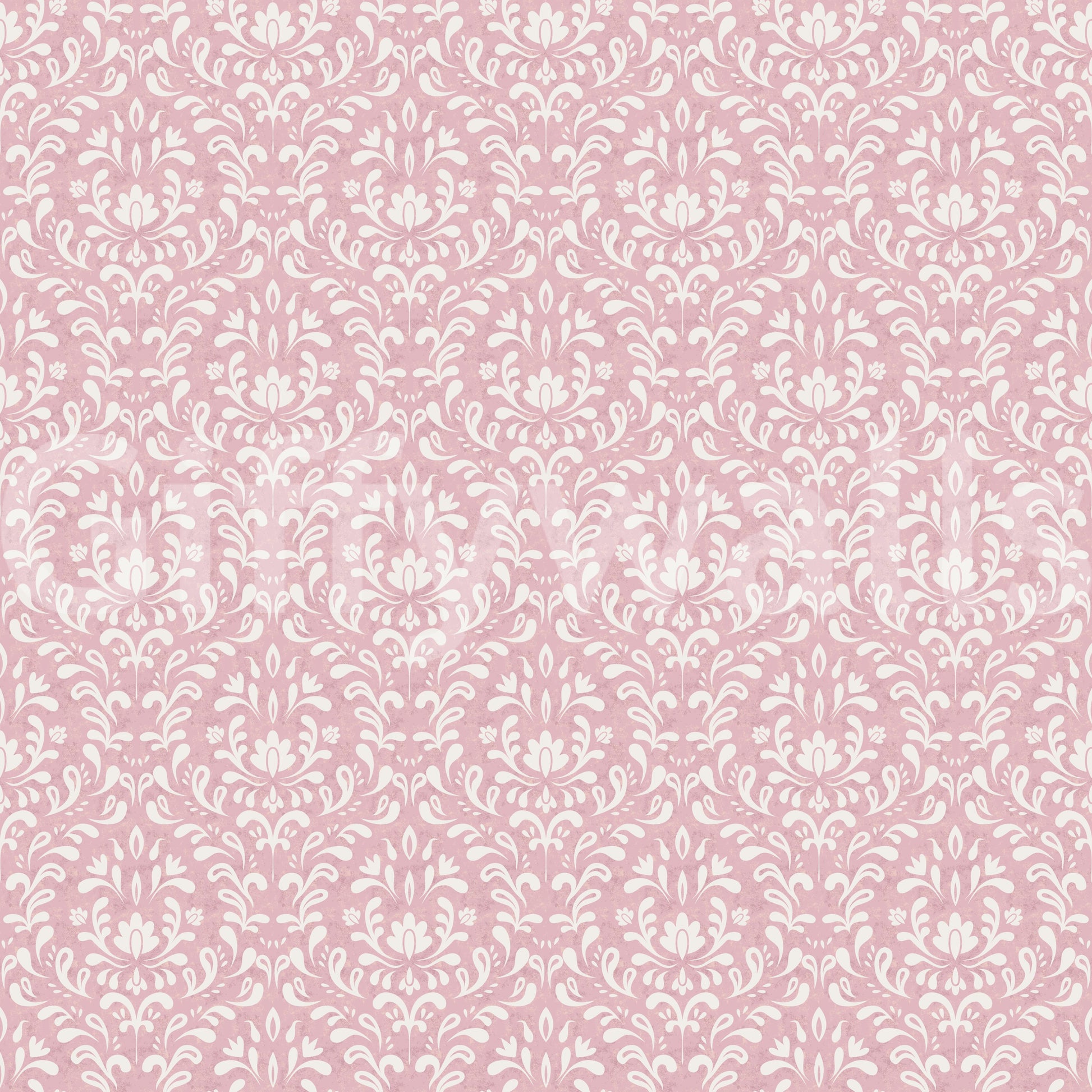 Soft pink floral wall mural for a balanced and airy study room