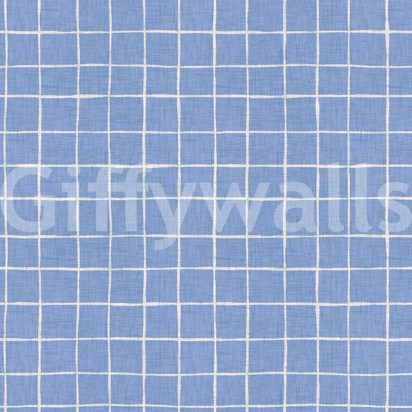 Blue Linen Check Wallpaper⁠
