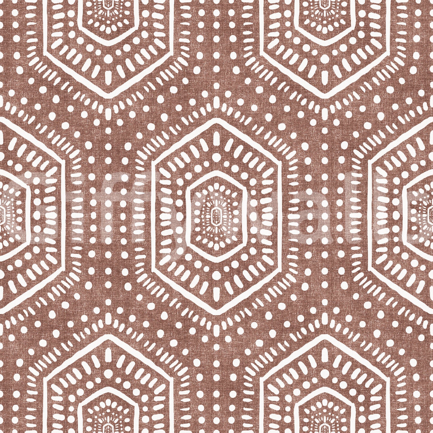 Boho Painted Grunge Terracotta Red Wallpaper⁠
