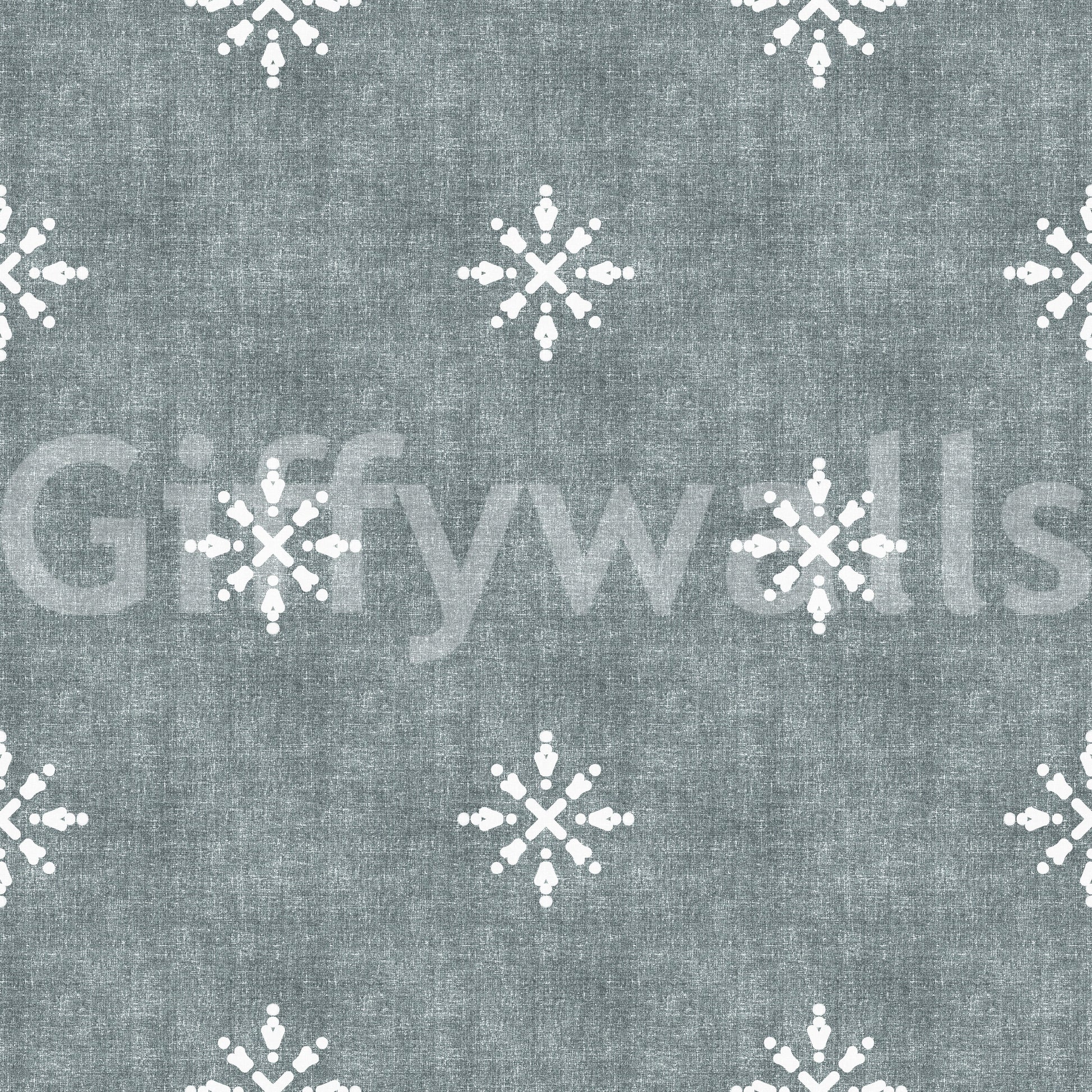 Calming blue wallpaper for a peaceful room feel.