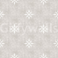 Neutral grey wallpaper for a clean modern look.