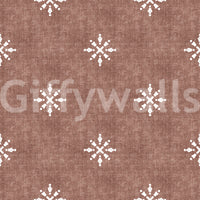 Boho ornament pattern on terracotta red surface.