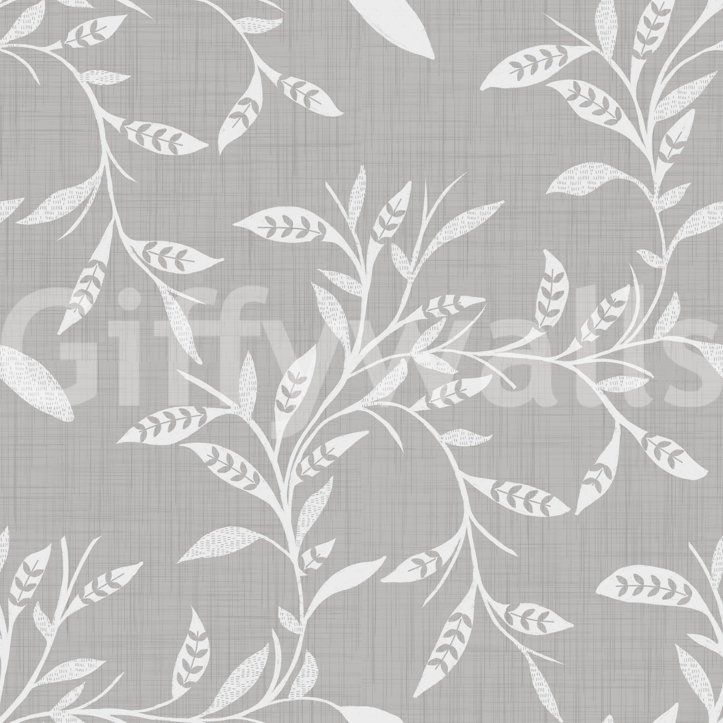 Cozy Scandi Folk Leaf Vine Warm Linen - Craft Blender Wallpaper⁠