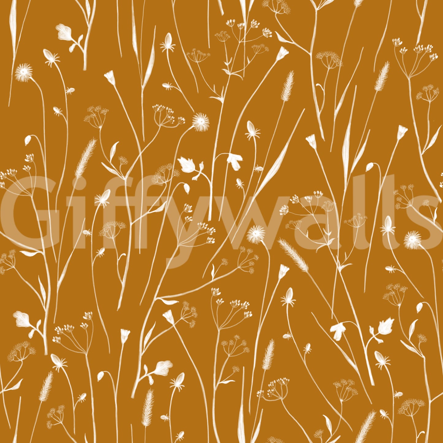 Homeland Floral Golden Wallpaper⁠