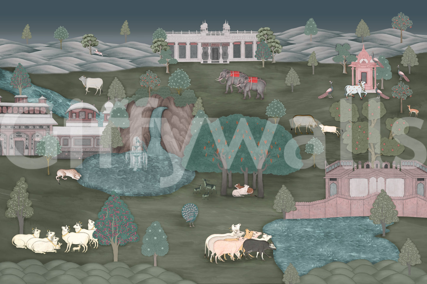 Royal Wilderness Tapestry Wall Mural