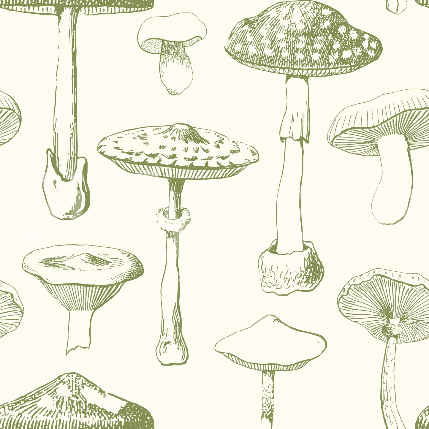 Subtle Mushrooms wallpaper from the Ancient Forest collection