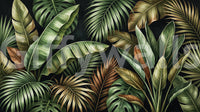 Botanical Design wall mural featuring tropical plant pattern