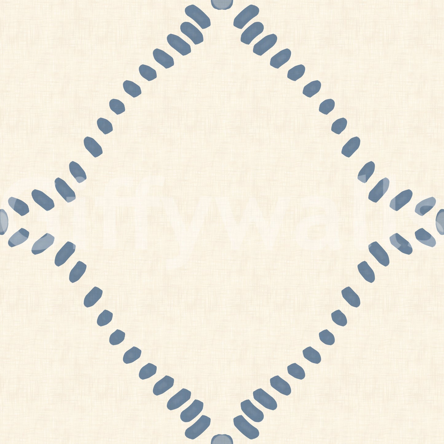 Tapered corner dots soften the geometry of Beachy Boho Coastal Slate Blue Dotted Lattice wallpaper.