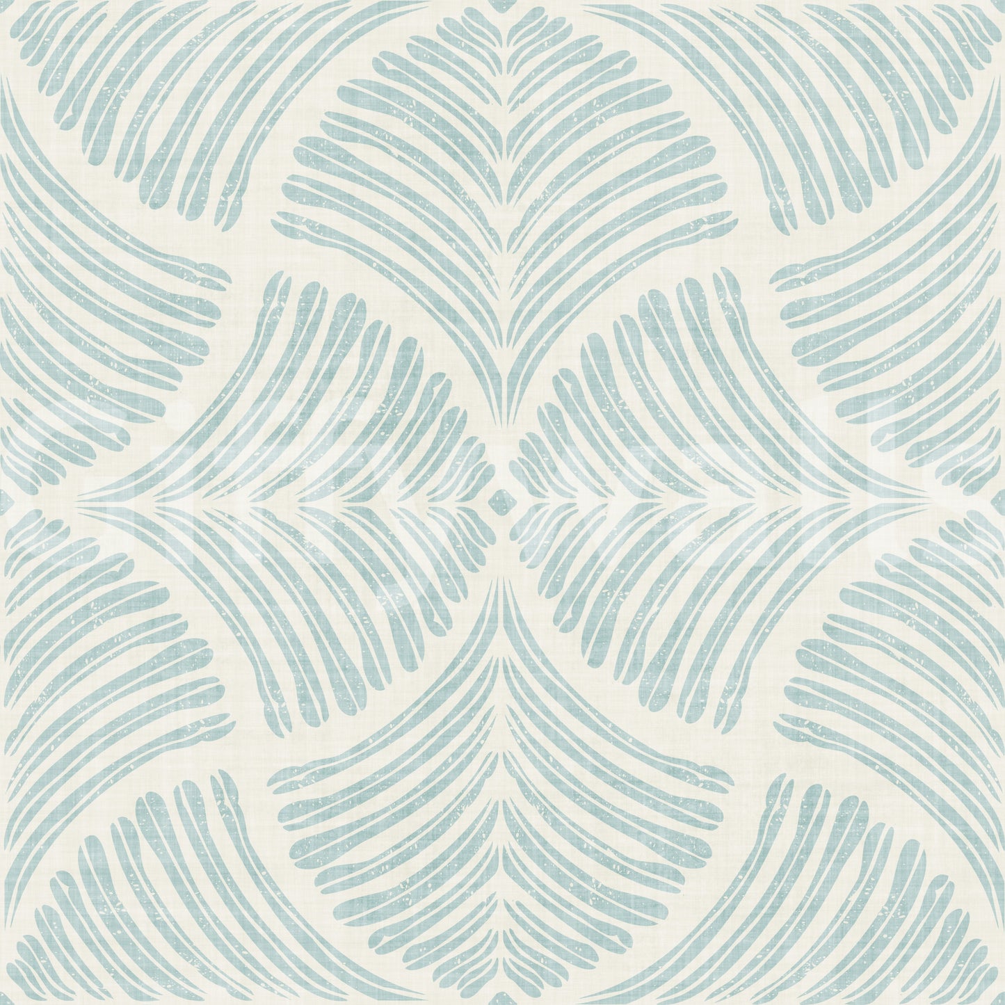 Minimalist scallop pattern adds quiet rhythm to the muted blue wallpaper texture., GD9640