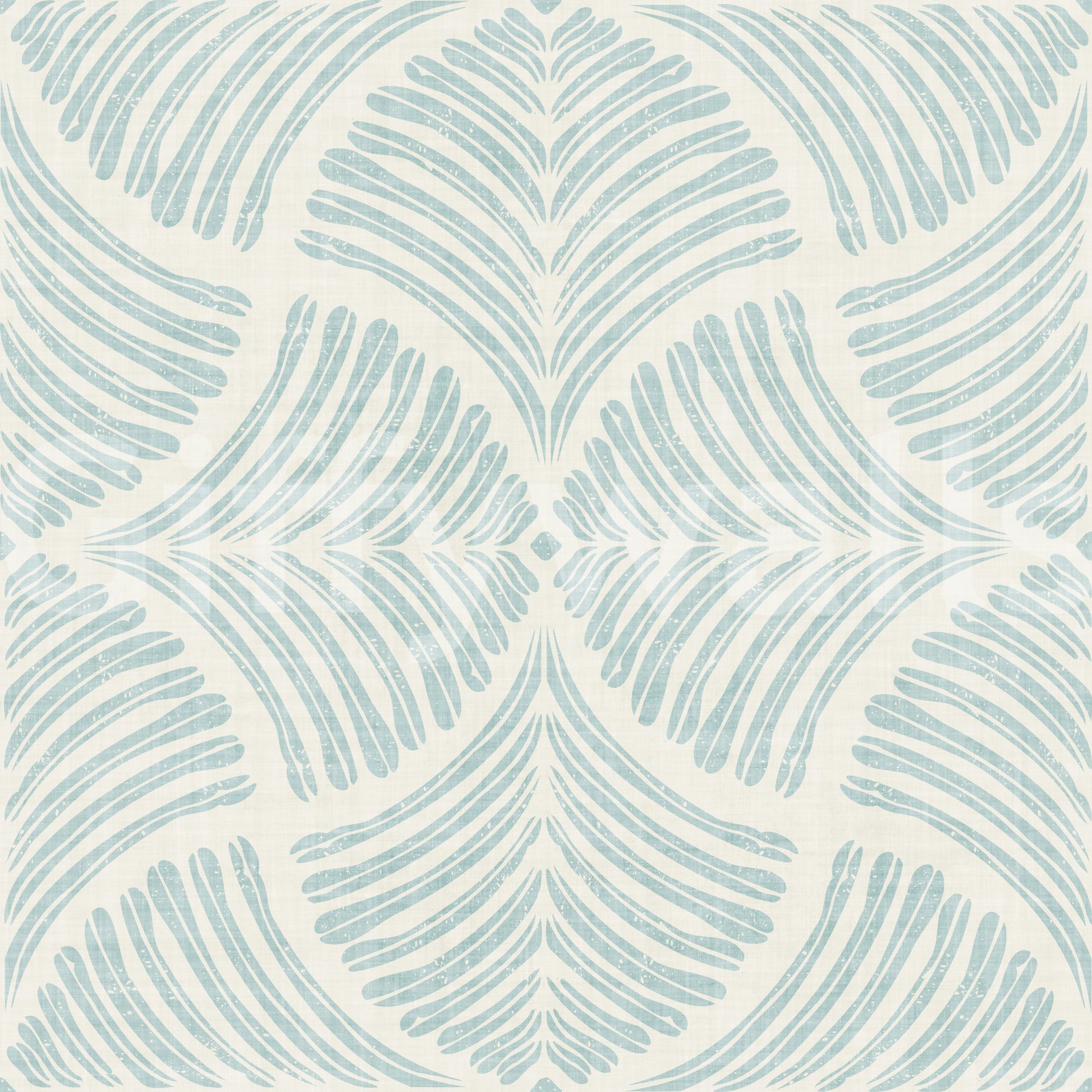Minimalist scallop pattern adds quiet rhythm to the muted blue wallpaper texture., GD9640