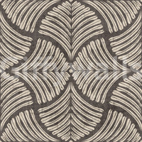 Each fan motif holds its own woodblock-style rhythm across this Japandi wallpaper.