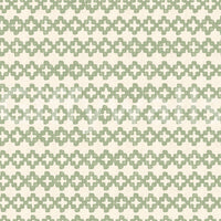 Cross-row geometry of zellige cross wallpaper, coastal green marks on cream linen ground., GD9667