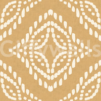 Boho block-style ornament wallpaper with linen-textured sand finish, GD9675