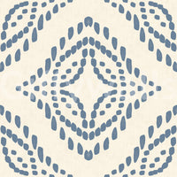Outer dot rows frame the larger diamond shape on this textile-look boho wallpaper., GD9678