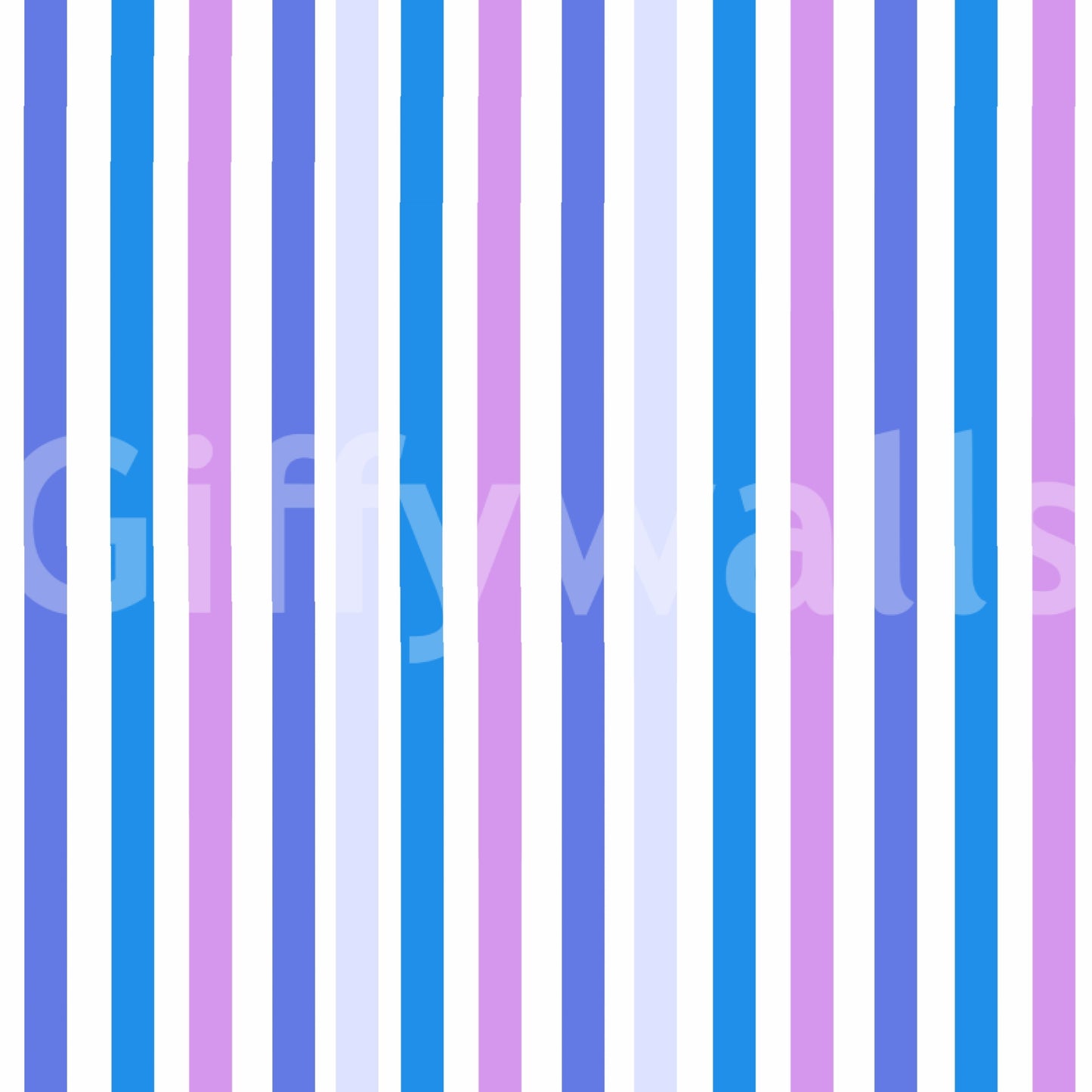 A clean rhythm moves through this vertical striped wallpaper in blue and lilac., GD9689