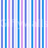 A clean rhythm moves through this vertical striped wallpaper in blue and lilac., GD9689