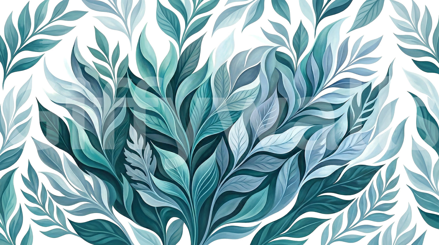 Serene Leaf Dance Wall Mural