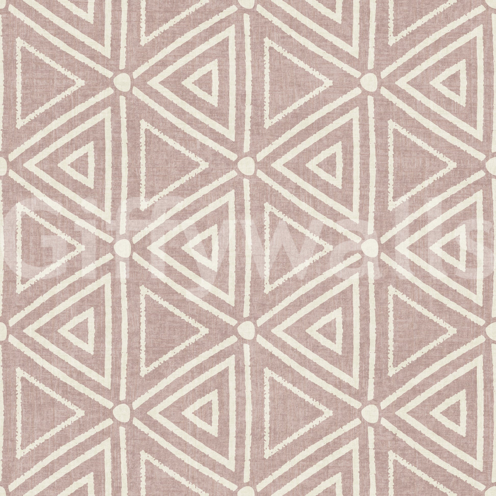 Repeating hexagons build a calm rhythm across this mudcloth triangle wallpaper.