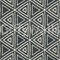 Geometric Triangle wallpaper inspired by classic Mudcloth weaving with charcoal tones.