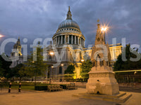 Starburst street lamps and blurred traffic light trails in this London wall mural
