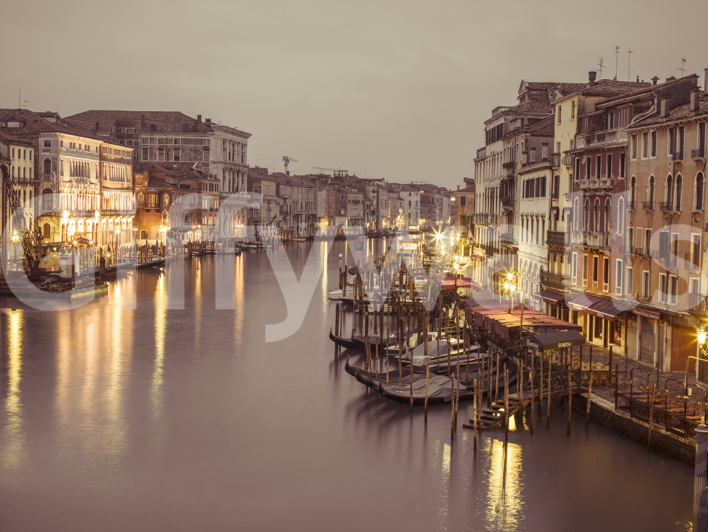 Venetian Grand Canal Glow Wall Mural