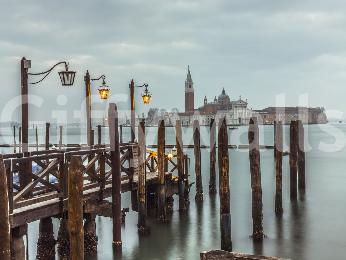Venetian Twilight Pier Wall Mural