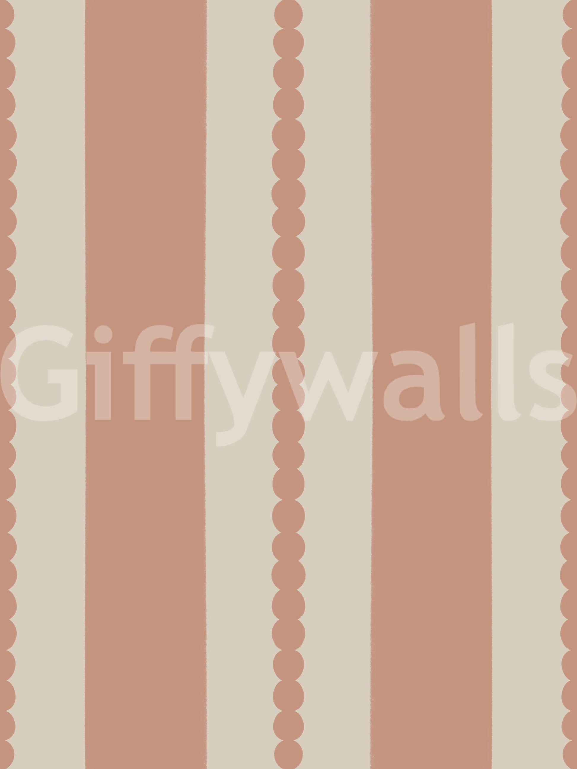 Warm Sands Terracotta Stripes Wallpaper base pattern swatch. 
