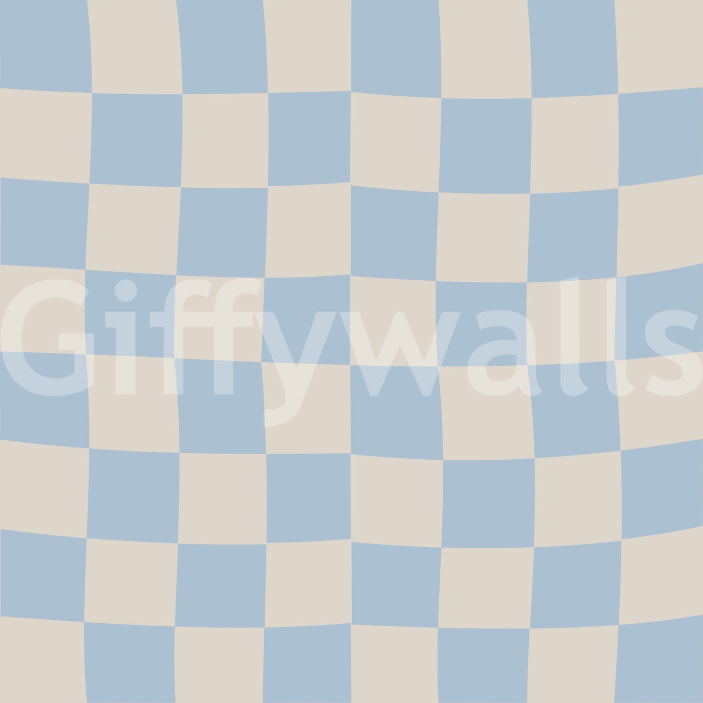 Azure and beige check wave wallpaper base pattern swatch., GD9803