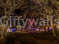Radio City glowing sign and urban night landscape wallpaper., GD9867