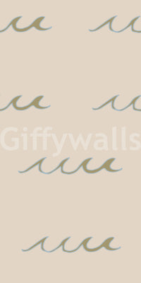 Repeat layout of free-form waves across the Sand Wave Boho Coastal wallpaper., GD9910