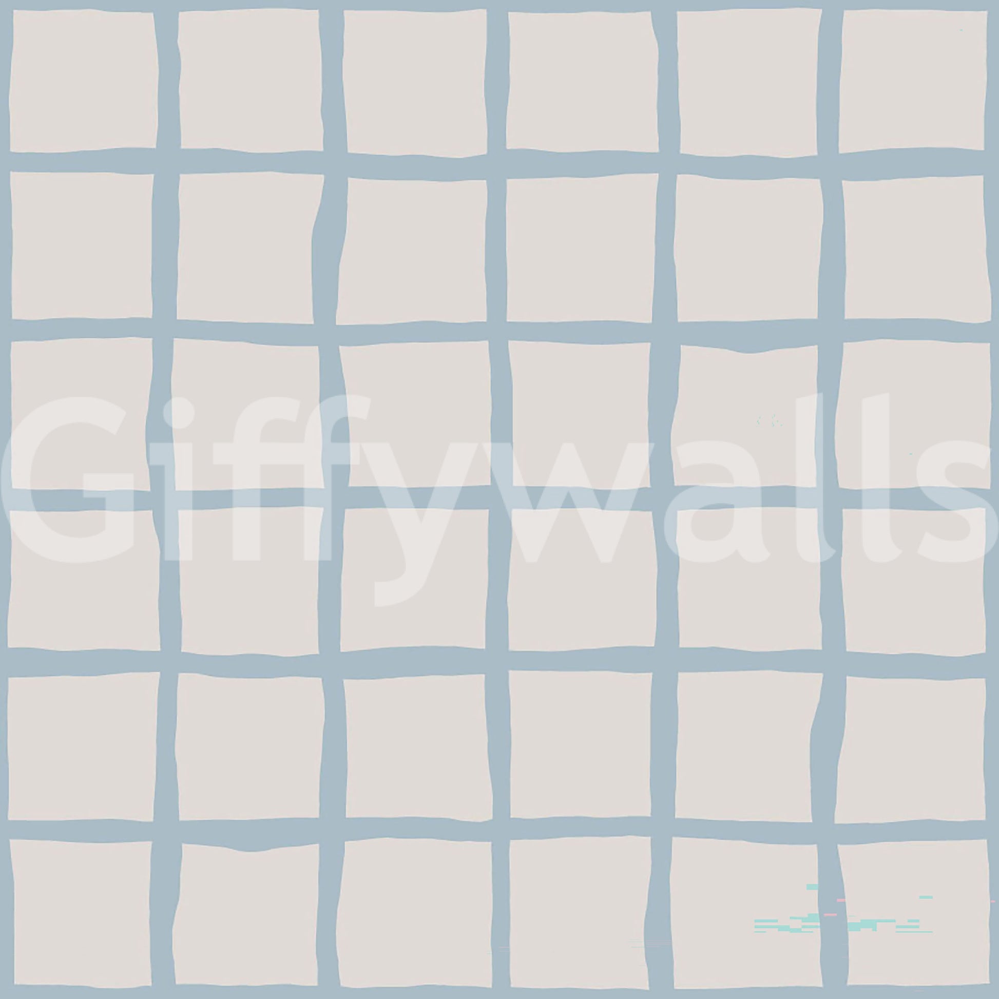 The pattern repeats in a calm, hand-styled rhythm across olive green coastal wallpaper., GD9912