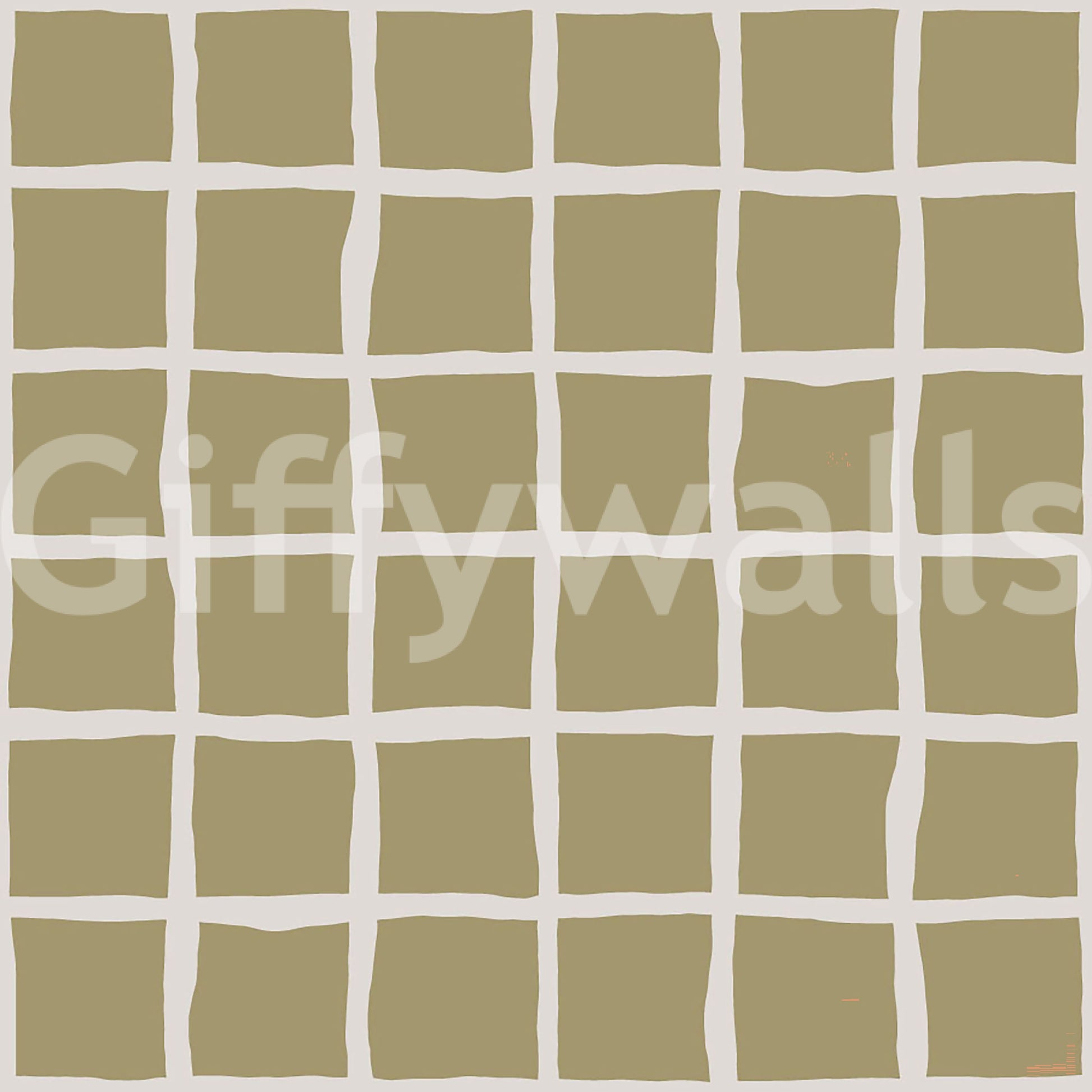 Earthy beige boho wallpaper showing a simple, irregular checked surface.