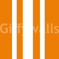 Bold citrus hues define this orange ticking stripe retro wallpaper.