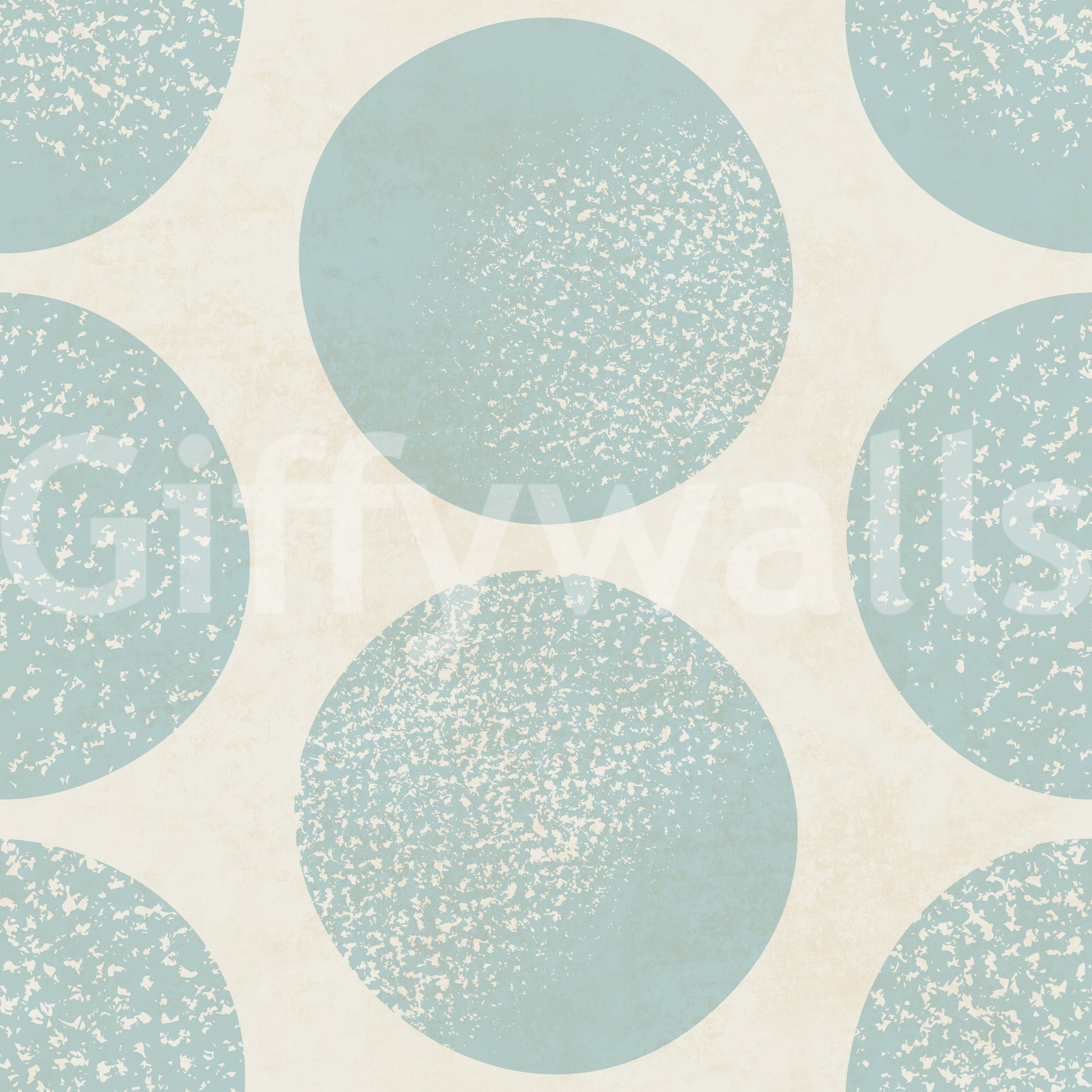 Stippled texture wallpaper showing speckled interior of blue circles. 