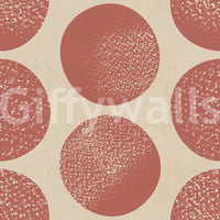 organic circular dots wallpaper with speckled finish in beige background.