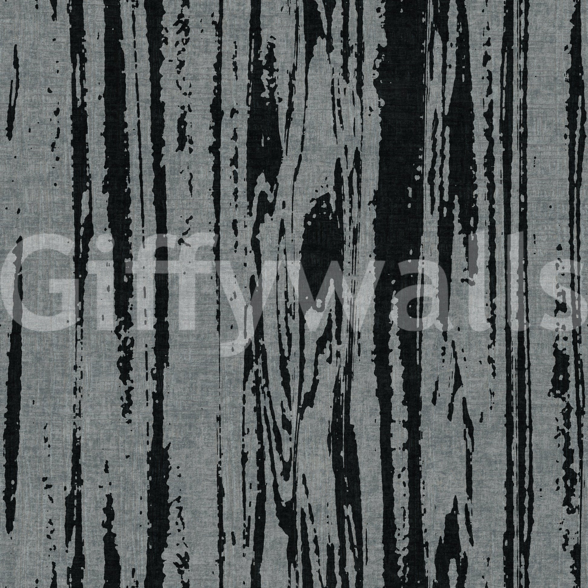 Charcoal grey abstract woodgrain wallpaper with organic vertical lines and texture.