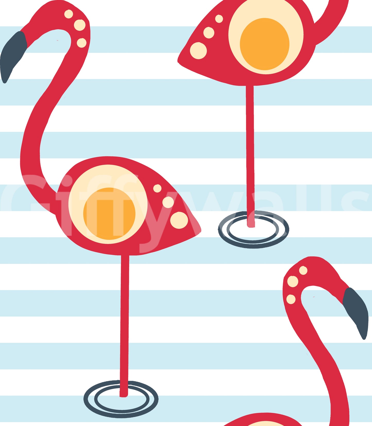 Retro Flamingo Fun Wallpaper⁠