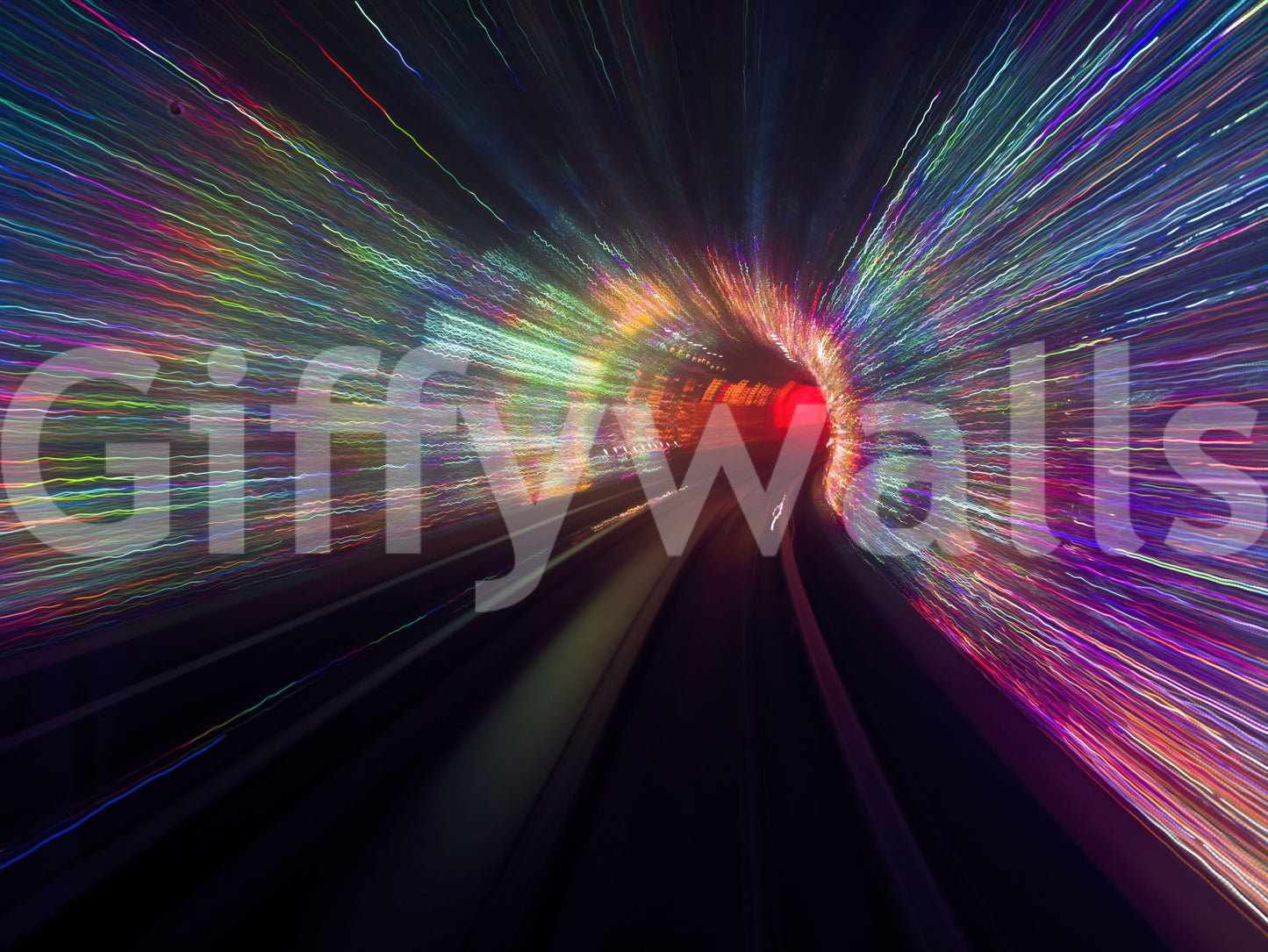 Warp Speed Lights Wall Mural
