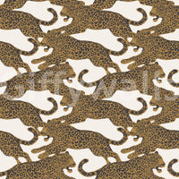 Golden Leopard Chase wallpaper showing the tan, charcoal, and cream colour blend., GD10165
