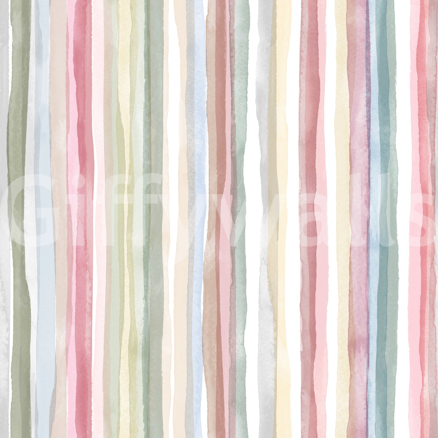 Watercolour Stripes Pastel wallpaper showing the full colour palette., GD10209