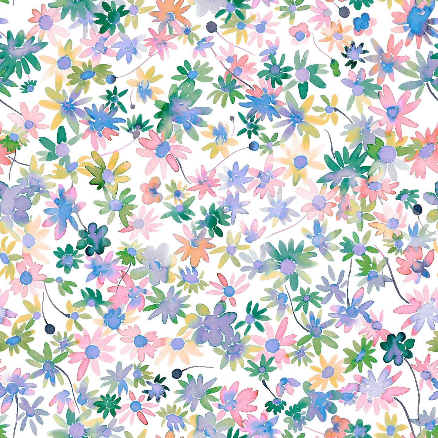 Dreamy Meadow Blooms Wallpaper⁠
