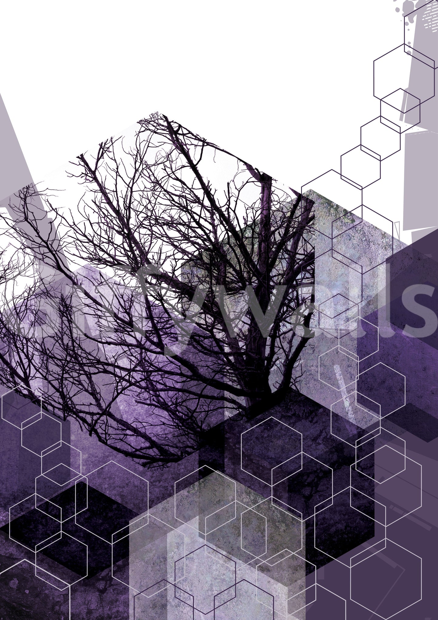 Geometric arbor veil wall mural swatch  arched lattice pattern., GD10248